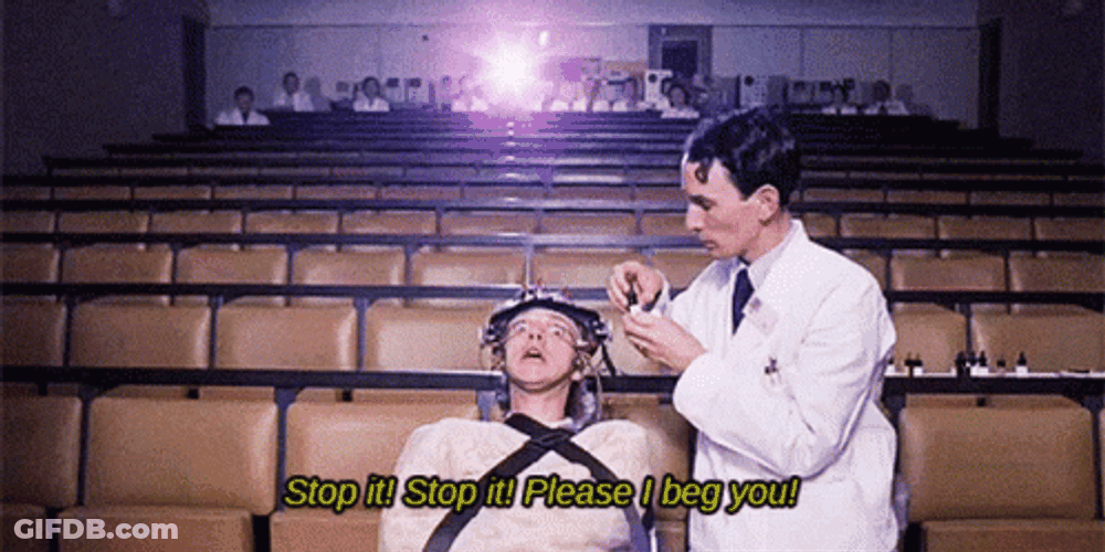 Clockwork Orange Alex Stop Please Beg You GIF