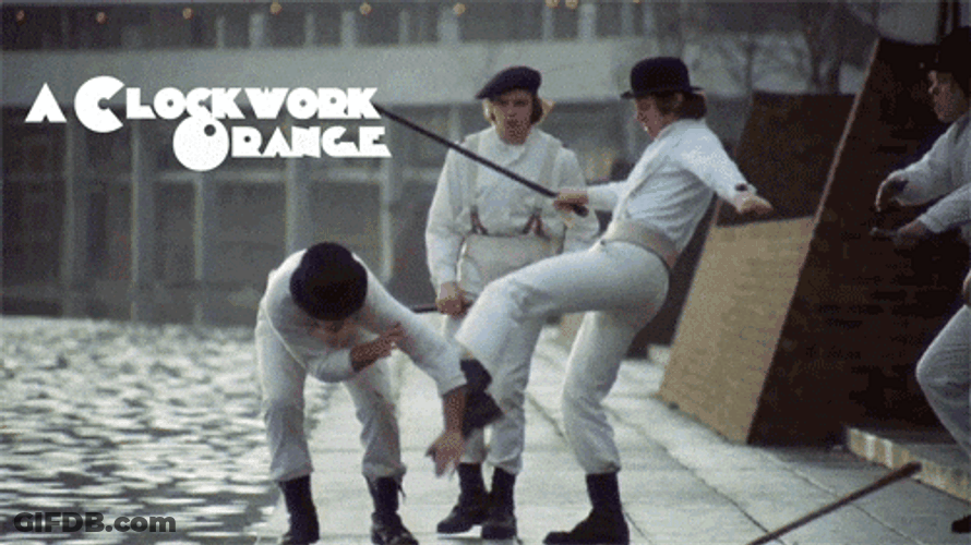 Clockwork Orange Funny Kick GIF