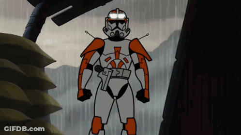 Clone Trooper Helmet With Letter T GIF