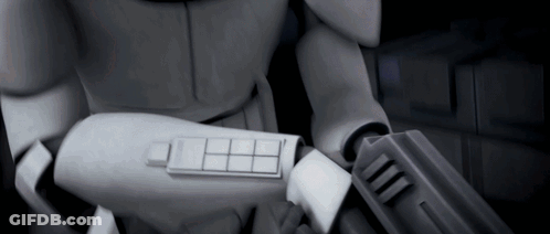 Clone Trooper Holding Gun GIF