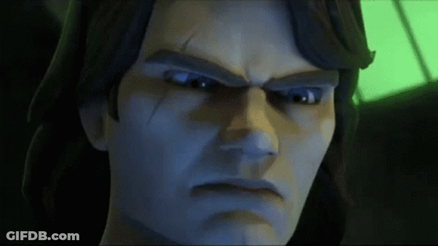 Clone Wars Anakin Skywalker Fierce Look GIF