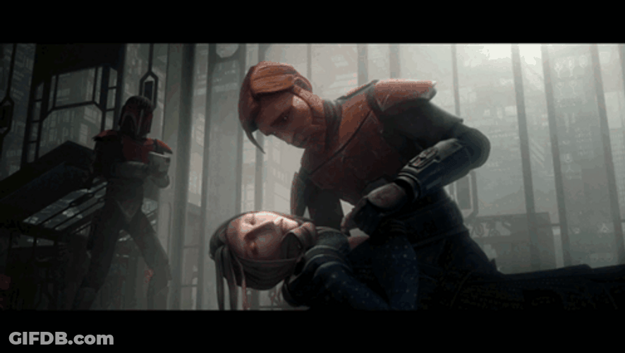 Clone Wars Satine Death GIF