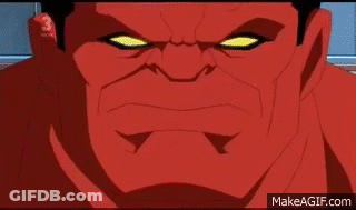 Close Up Angry Cartoon Face GIF