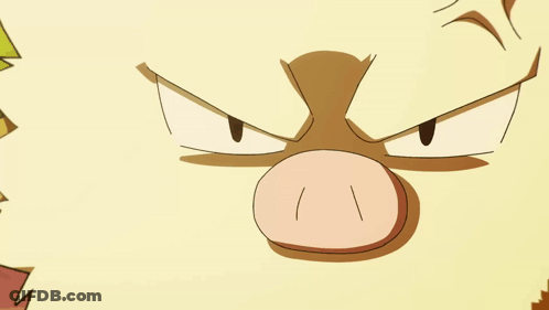 Close Up Angry Cartoon Face GIF