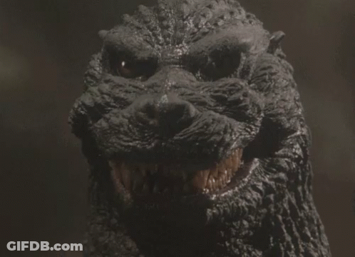 Close Up Angry Monster Face GIF