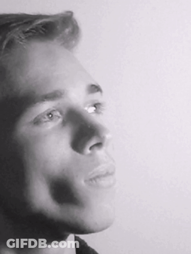 Close Up Black And White Man With Eyes Closed GIF