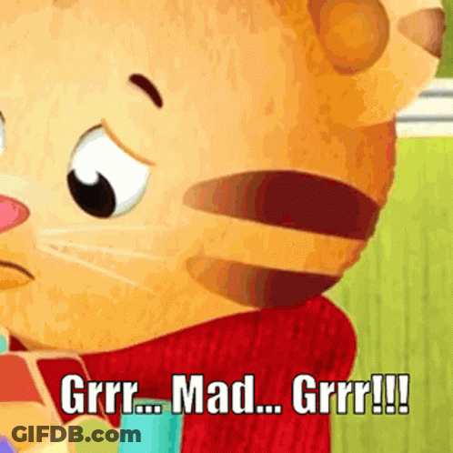 Close Up Cartoon Cat Grrr Mad Grrr GIF