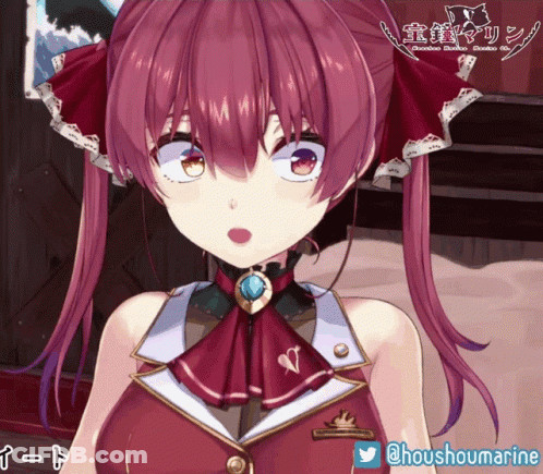 Close Up Cartoon Character @Houshoumarine GIF