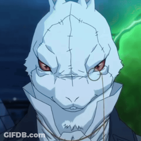 Close Up Cartoon Character Red Eyes GIF