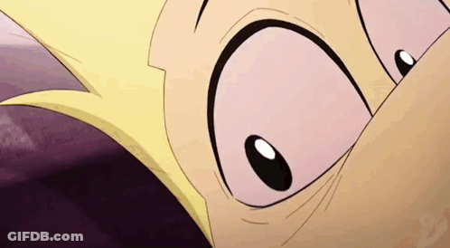 Close Up Cartoon Character's Eyes Purple Background GIF