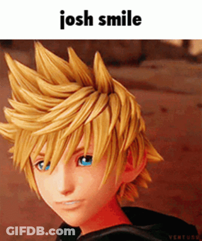 Close Up Cartoon Character Saying Josh Smile GIF