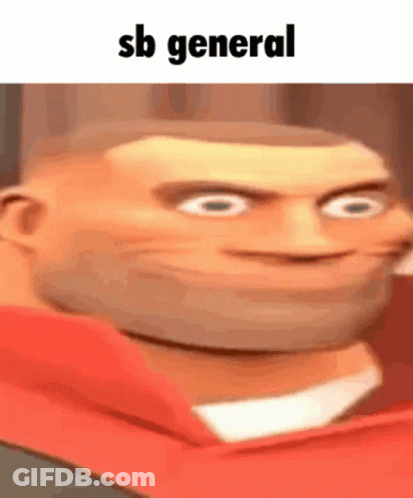 Close Up Cartoon Character SB General GIF