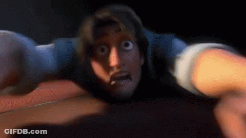 Close Up Cartoon Character Shocked Face GIF