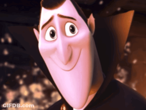 Close Up Cartoon Character With Big Smile GIF