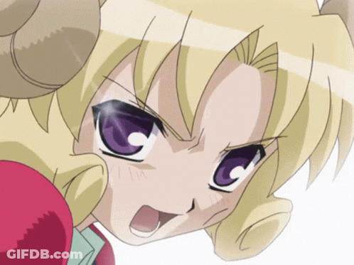 Close Up Cartoon Character With Horns GIF