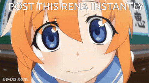 Close Up Cartoon Character With Vee-Kun Below GIF