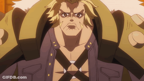 Close Up Cartoon Character With Yellow Hair GIF