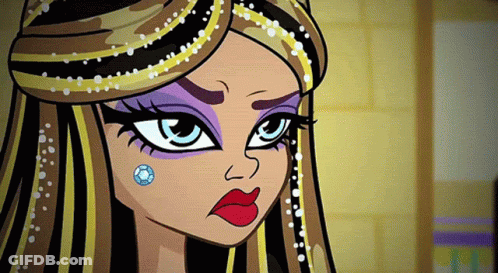 Close Up Cartoon Face With Diamond In Eye GIF