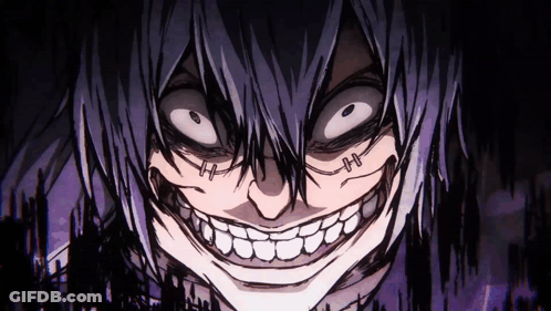 Close Up Cartoon Face With Huge Smile GIF