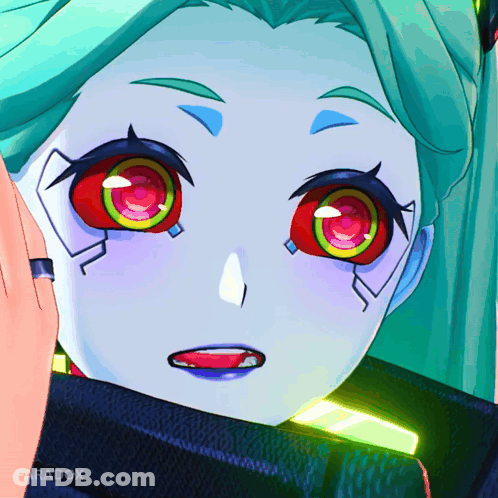 Close Up Cartoon Face With Paradox GIF