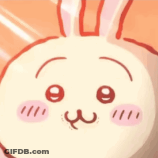 Close Up Cartoon Rabbit Face Bunny Ears GIF
