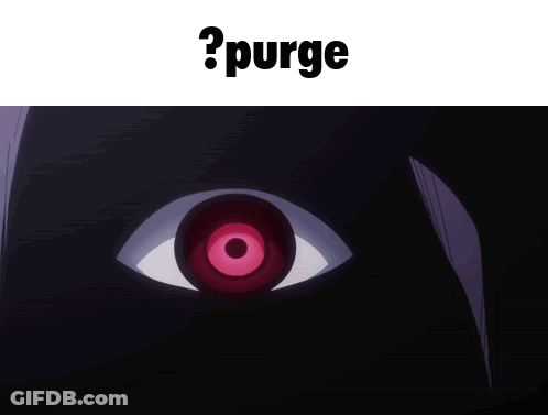 Close Up Eye Saying Purge GIF