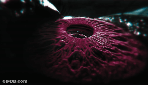 Close-Up Eye With Purple Circle GIF