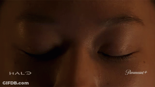 Close Up Eyes With Halo Logo GIF