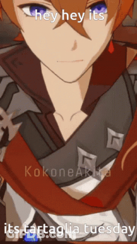 Close Up Face Hey Hey Its Its Tartaglia Tuesday GIF