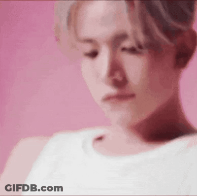 Close Up Face Pink Background White Shirt GIF