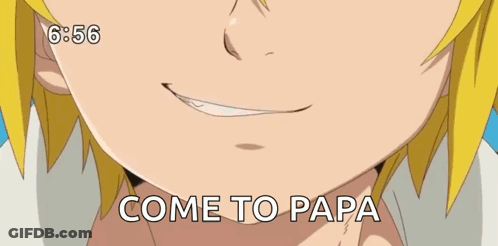 Close Up Face Saying Come To Papa GIF