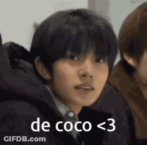 Close Up Face Saying De Coco <3 GIF