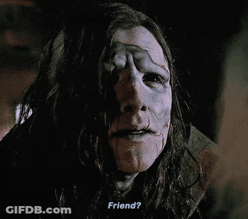 Close Up Face Saying Friend GIF