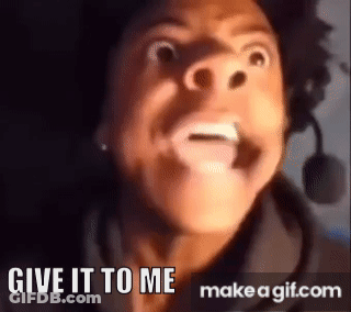 Close-Up Face Saying Give It To Me GIF