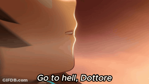 Close Up Face Saying Go To Hell Dottore GIF