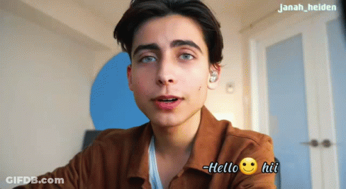 Close Up Face Saying Hello GIF