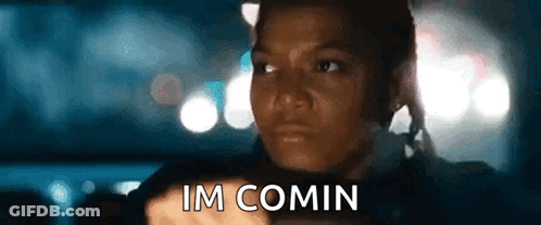 Close Up Face Saying Im Comin GIF