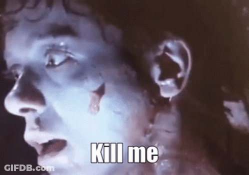 Close Up Face Saying Kill Me GIF