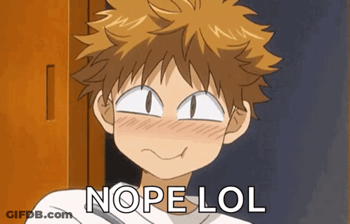 Close Up Face Saying Nope LOL GIF