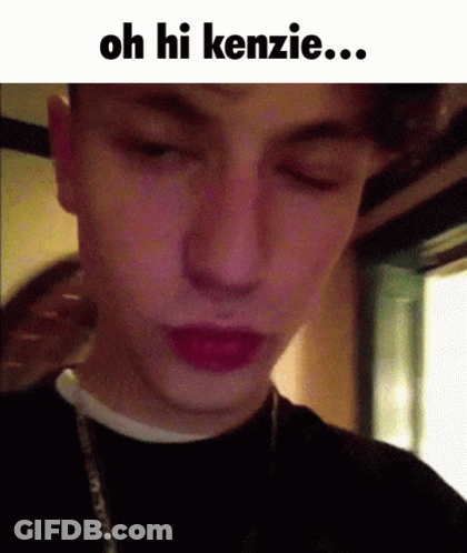 Close Up Face Saying Oh Hi Kenzie GIF
