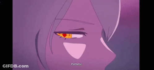 Close Up Face Saying Pathetic GIF