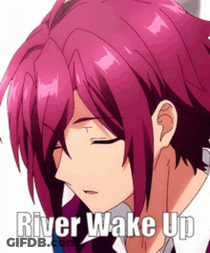 Close Up Face Saying River Wake Up GIF