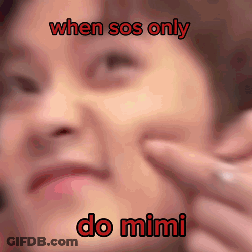 Close Up Face Saying When SOS Only Do Mimi GIF