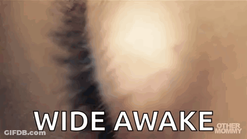 Close Up Face Saying Wide Awake GIF