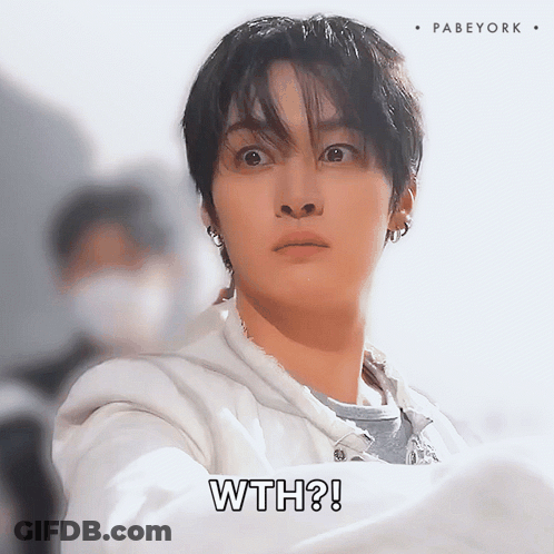 Close Up Face Saying WTH GIF