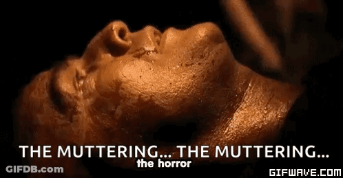 Close Up Face The Muttering The Muttering The Horror GIF