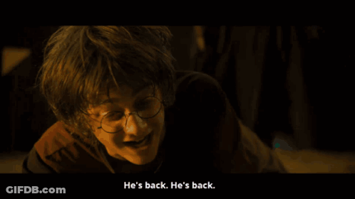 Close Up Face Voldemort's Back GIF