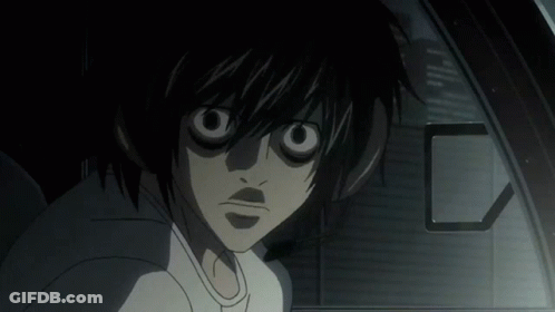 Close Up Face With Black Eyes GIF
