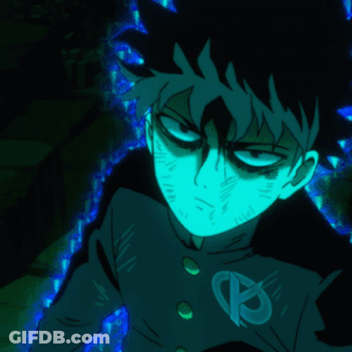 Close-Up Face With Blue Light Behind GIF