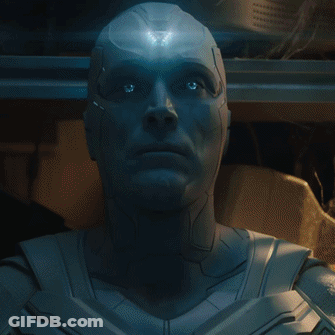 Close Up Face With Blue Light From Eyes GIF